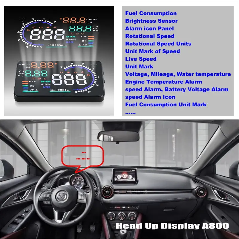 

Car Computer Screen Display Projector Refkecting Windshield For Mazda CX3 CX-3 CX 3 - Saft Driving Screen