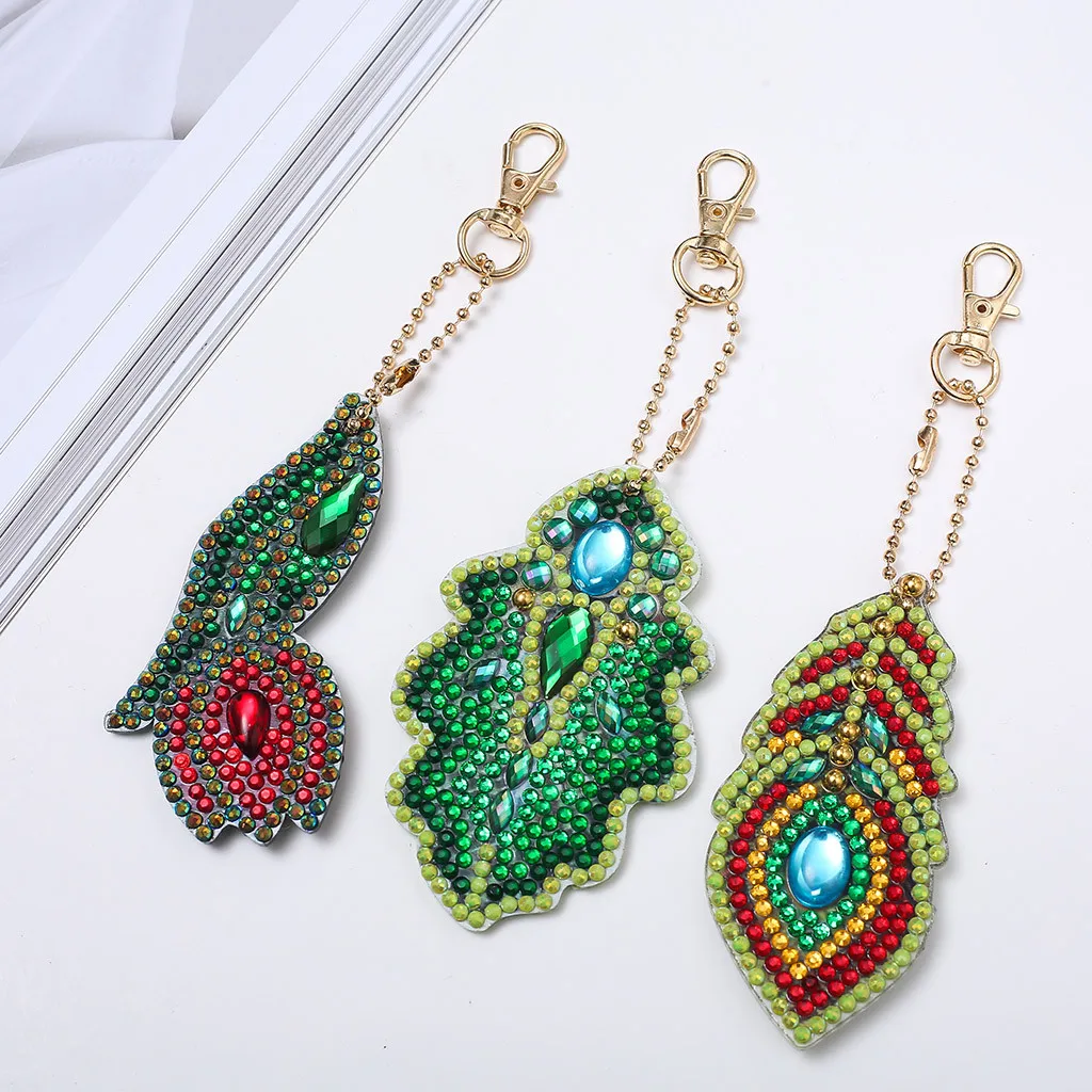 

5D Diamond Painting DIY Special Shape Full Diamond Pattern Key Ring Set Diamond Embroidery алмазная вышивка Daimond Painting