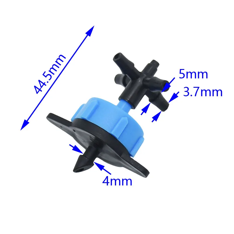 8л 4-way капельницы крест стрелка капельница воды debit регулятор капельного орошения капельница давление компенсирующий излучатель 50 шт
