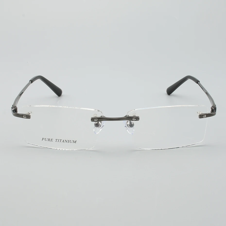 Black 6133 Männer silver golden Einschließlich Titanium Brillen Qualität Randlose Hohe Mode Rx Rezept Opeco Spektakel Linsen Reinem Rahmen gunmetal IqS6wUnZ