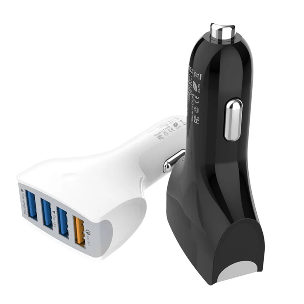 4 порта 3.5A быстрое зарядное устройство 3,0 USB Автомобильное зарядное устройство универсальное автомобильное зарядное устройство для мобильного телефона быстрое зарядное устройство для iPhone Xiaomi samsung Автомобильное зарядное устройство