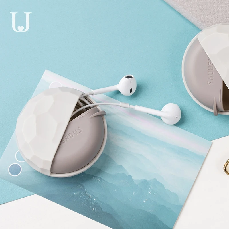 

Mini Earphone box take-up coil winding device mobile phone headset data line storage box easy to carry earphone winder earbud
