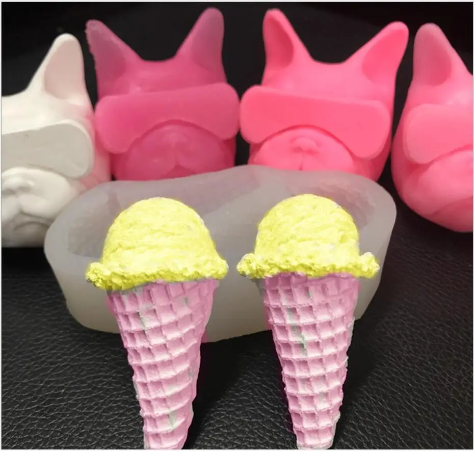 

Cone cake mold ice cream ice cream diy pendant fondant chocolate M mold
