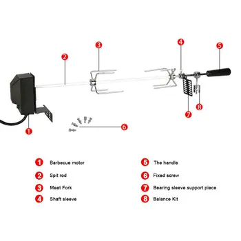 

BBQ Flip The Grill Stainless Steel Home Roasting Grill Automatically Flipping Shelf Barbecue Rolling Skewers Outdoor Tools