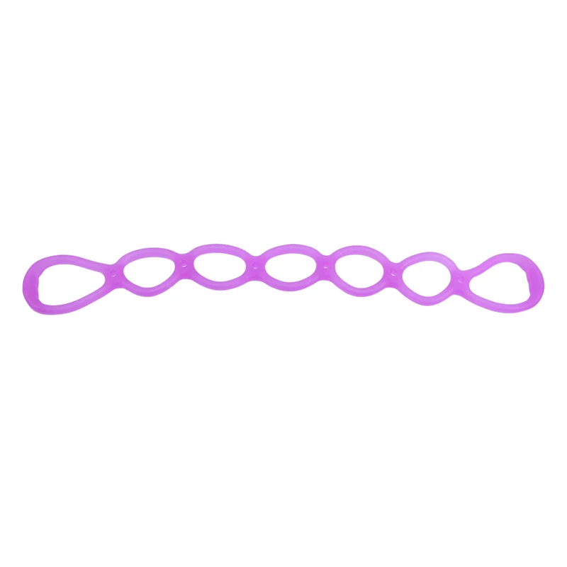 Эластичный фитнес-браслет для йоги с 7 отверстиями, силиконовый Эспандер для женщин и мужчин, тренировочный тренажер для мужчин t - Цвет: Фиолетовый