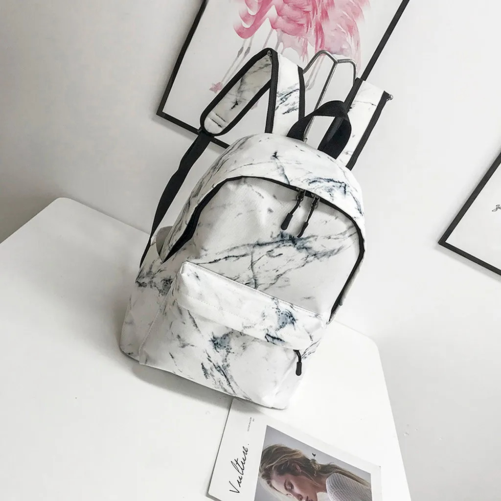 backpack travel Marble pattern large-capacity school bag shoulder bag shoulder bags backpack school student bag backpacks Ju17