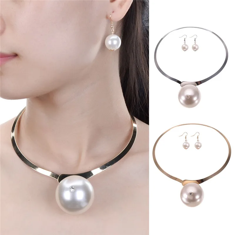 

Punk Metal Geometric Choker Necklaces For Women Jewelry Sets Maxi Collar Statement Necklaces Alloy Torques