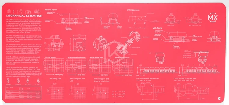 Teclado mecânico Switch Mousepad, cereja 900, 400,