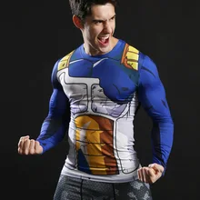3D Print T-shirt Japanese Fighting Anime Dragon Ball Goku Tshirt Boy Compression shirt Long sleeve Mens Clothes Cartoon t shirt
