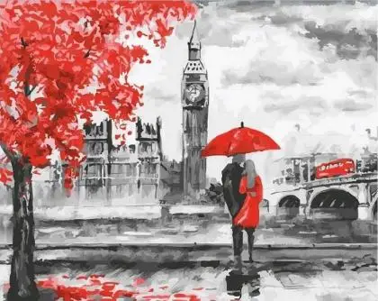 romantic of london pictures by numbers on canvas diy elegant digital oil painting coloring by numbers home decor art gift[1]
