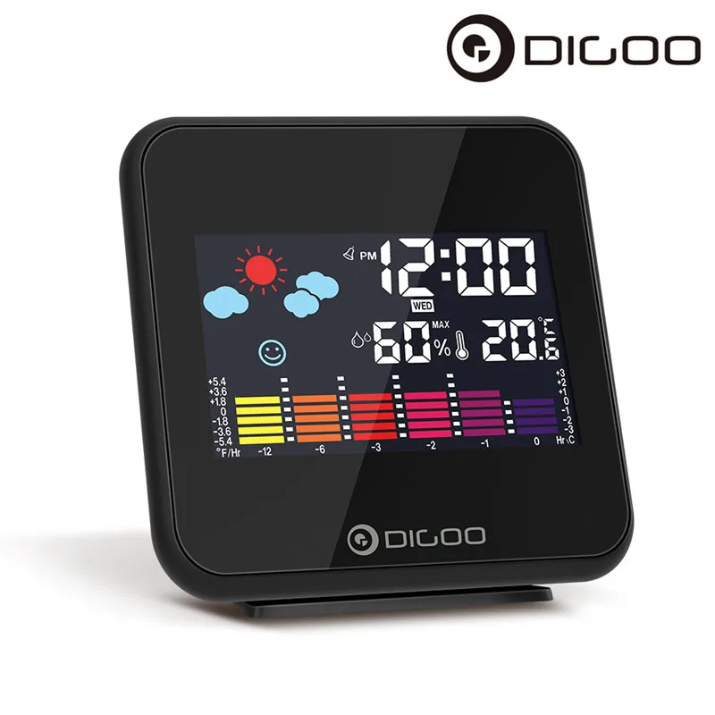 Digoo DG-C15, цифровые беспроводные Часы с подсветкой, метеостанция, будильник, USB гигрометр, термометр, метеостанция, часы