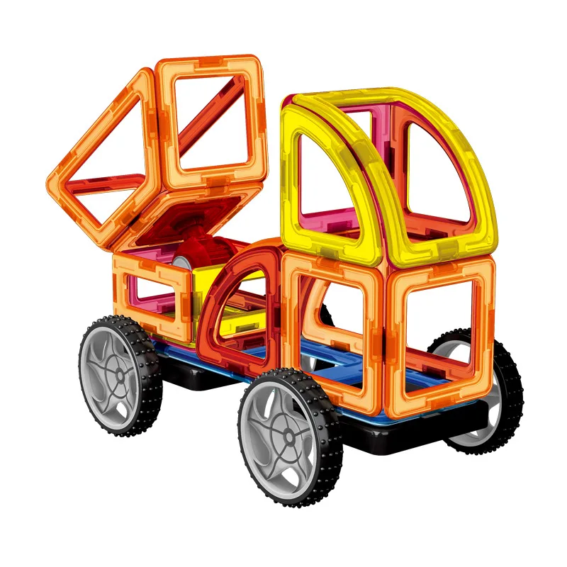 60 шт. 3D DIY Магнитный Строительный набор модель и строительные игрушки пластиковые магнитные блоки Развивающие игрушки для детей подарок для детей
