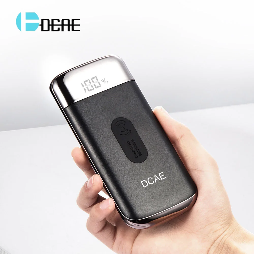 

DCAE Power Bank 10000mAh External Battery Wireless Charger Powerbank Portable QI Charging for iPhone XS Max XR X 8 Samsung S8 S9