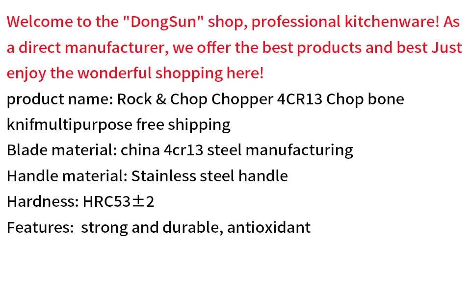 4cr13steel китайский режущий станок Rock& Chop Chopper универсальный нож китайский нож для приготовления пищи
