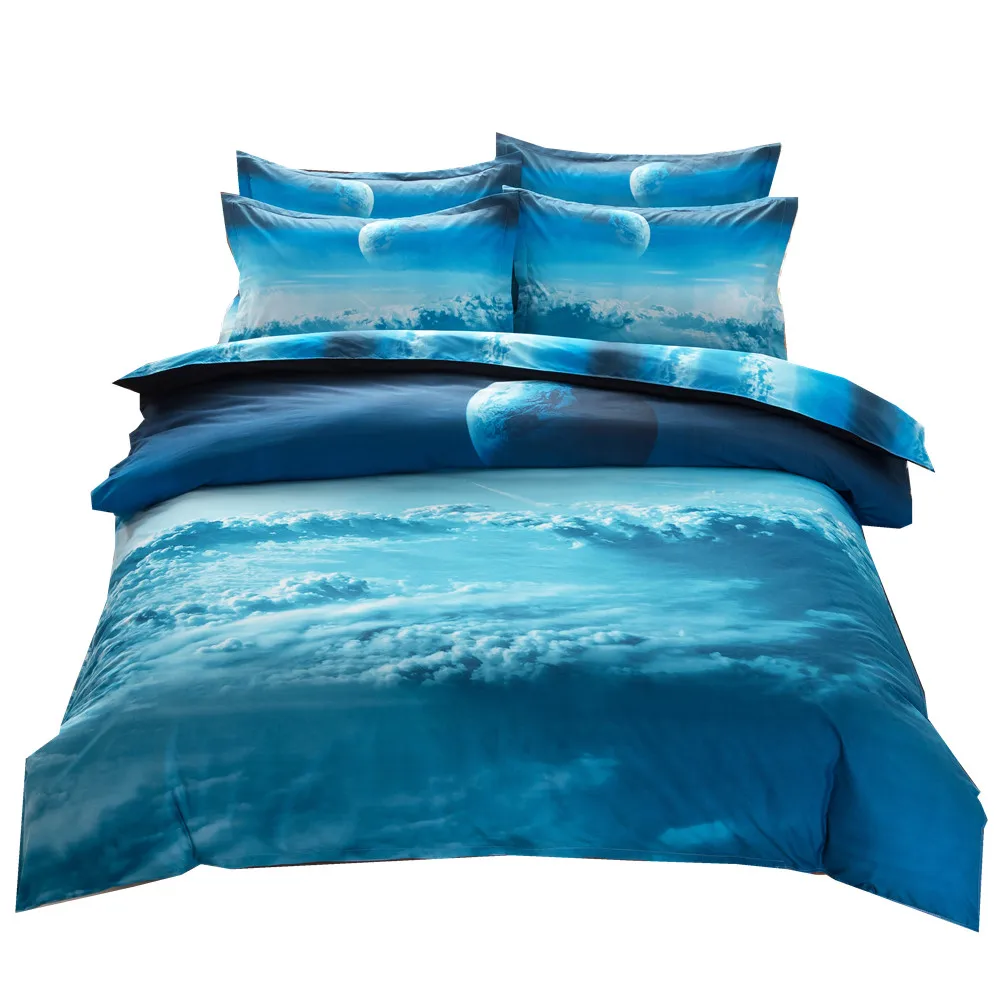  3d Galaxy Duvet Cover Set Single double Twin/Queen 2pcs/3pcs/4pcs bedding sets Universe Outer Space