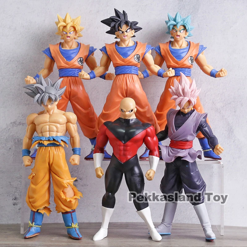 ドラゴンボール超孫悟空超本能超サイヤ人神 Ss 青 黒バラ悟空 Jiren Pvc フィギュアおもちゃ 6 ピース セット アクション トイ フィギュア Aliexpress