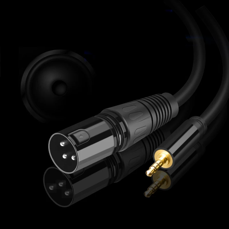 3.5 Jack XLR Cable Karaoke Microphone Speaker Sound Cannon Audio Cable XLR Extension Male to Male Stereo TRS for Amplifier Mixer 3.5 Jack XLR Cable Karaoke Microphone Speaker Sound Cannon Audio Cable XLR Extension Male to Male Stereo TRS for Amplifier Mixer