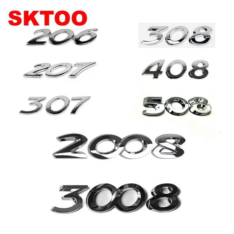 

Автомобильная эмблема SKTOO, для Peugeot 206/207/307/308/408/508/2008/3008