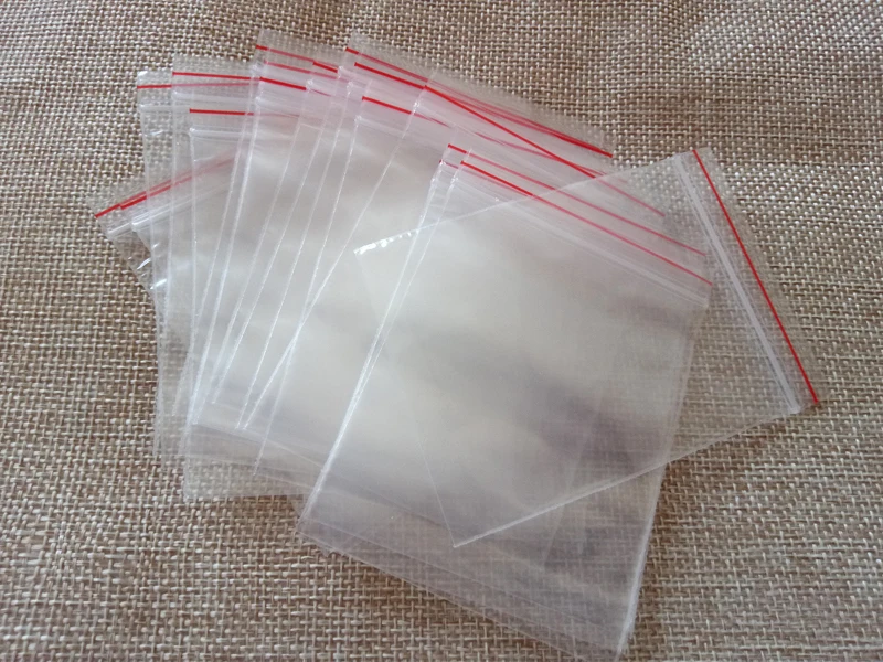 

100pcs Clear Plastic Ziplock Bag Resealable bags Reclosable Zip Lock Bag For jewelry/Home Sundries Storages Thickness 0.08mm