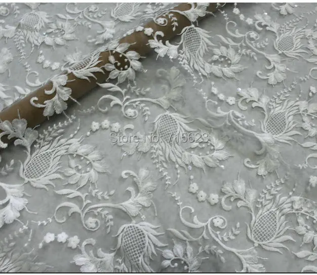 3d vestido de novia tull bordado encaje telas en tela de hogar y