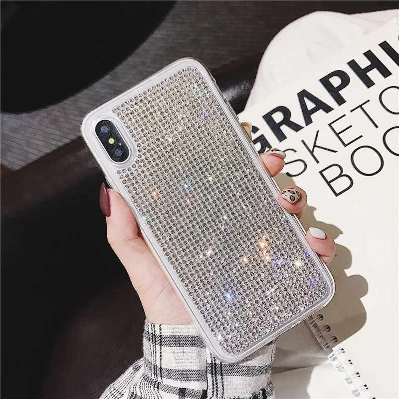 

EGEEDIGI high quality bling Luxury Diamond Rhinestone Glitter Phone Case For iPhone XR XS MAX XS X 8 8plus 7 6plus 6s