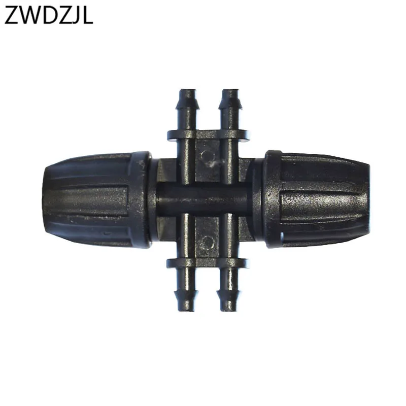 

Irrigation 8/11 to the 4/7 hose connector 6 way double way irrigation connector Screws 3/8 to 1/4"garden water splitter 25pcs