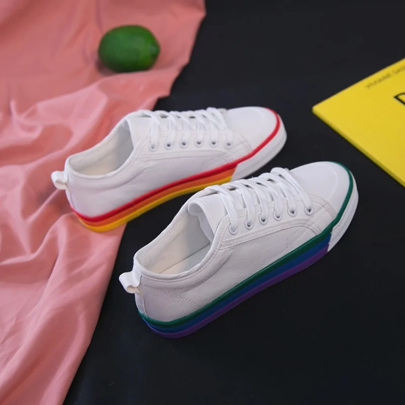 

Casual Shoes Women Sneakers Canvas flat shoes 2019 high top women canvas shoes vulcanized shoes ladies summer footwear YA46