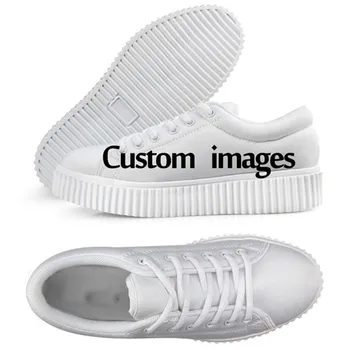 

Customized Image LOGO Print Brand Women's Flats Shoes Autumn Fashion Nursing Ladies Height Increasing Casual Shoes Platform