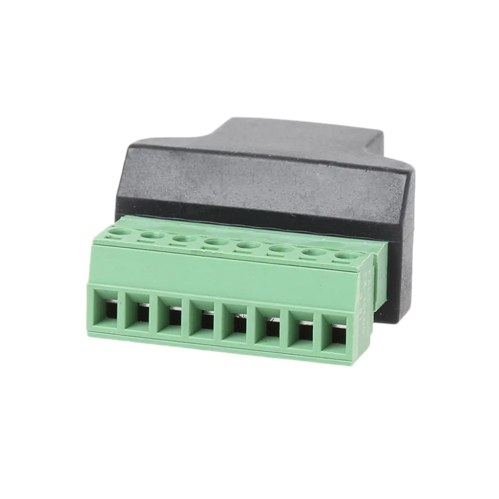 RJ45 Женский Винтовые клеммы 8 контактный разъём Ethernet коаксиальный кабель