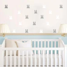 Домашние животные Кролик уши стикер стены DIY мультфильм кролик наклейки на стены для Nusery украшения детской комнаты