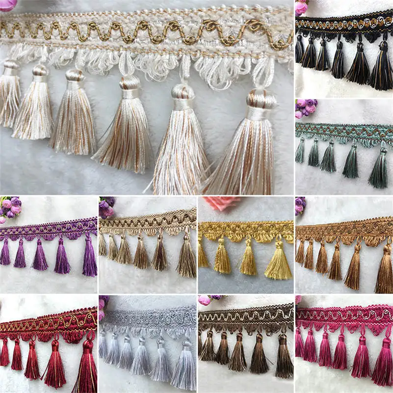 5 Meter Tassel Fringe Lace Edging Trim Sewing Craft Ribbon Curtain Cushion Upholstery Decor Crafts | Дом и сад