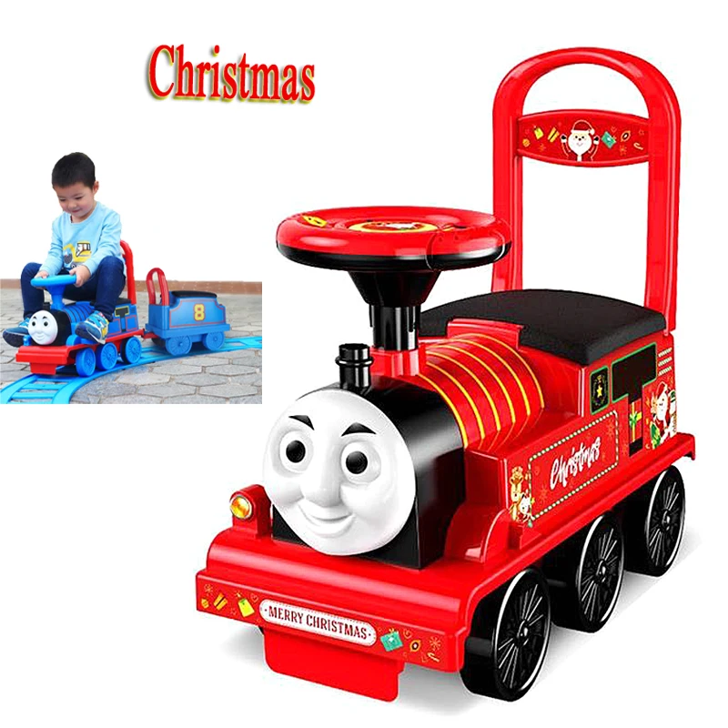 Рождественская электрическая игрушка для детей поезд ходунки для детей мальчиков кататься на игрушечный поезд с железнодорожной электрической езды на автомобиле с трактором
