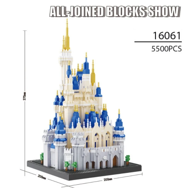 

Architecture Building Block land tower Toys Diamond children's park castle Blocks Diy Building Mini Micro Blocks