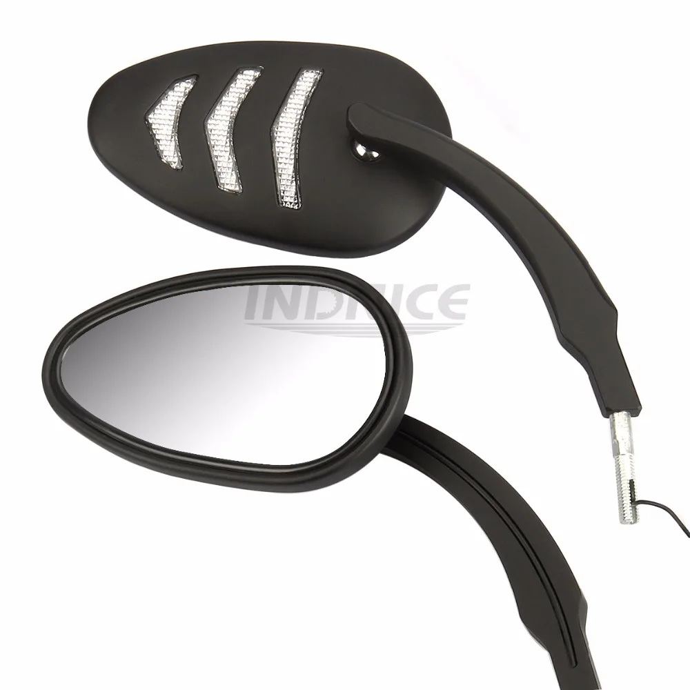 Sequential LED Turn Signal arrow Mirrors for harley touring street