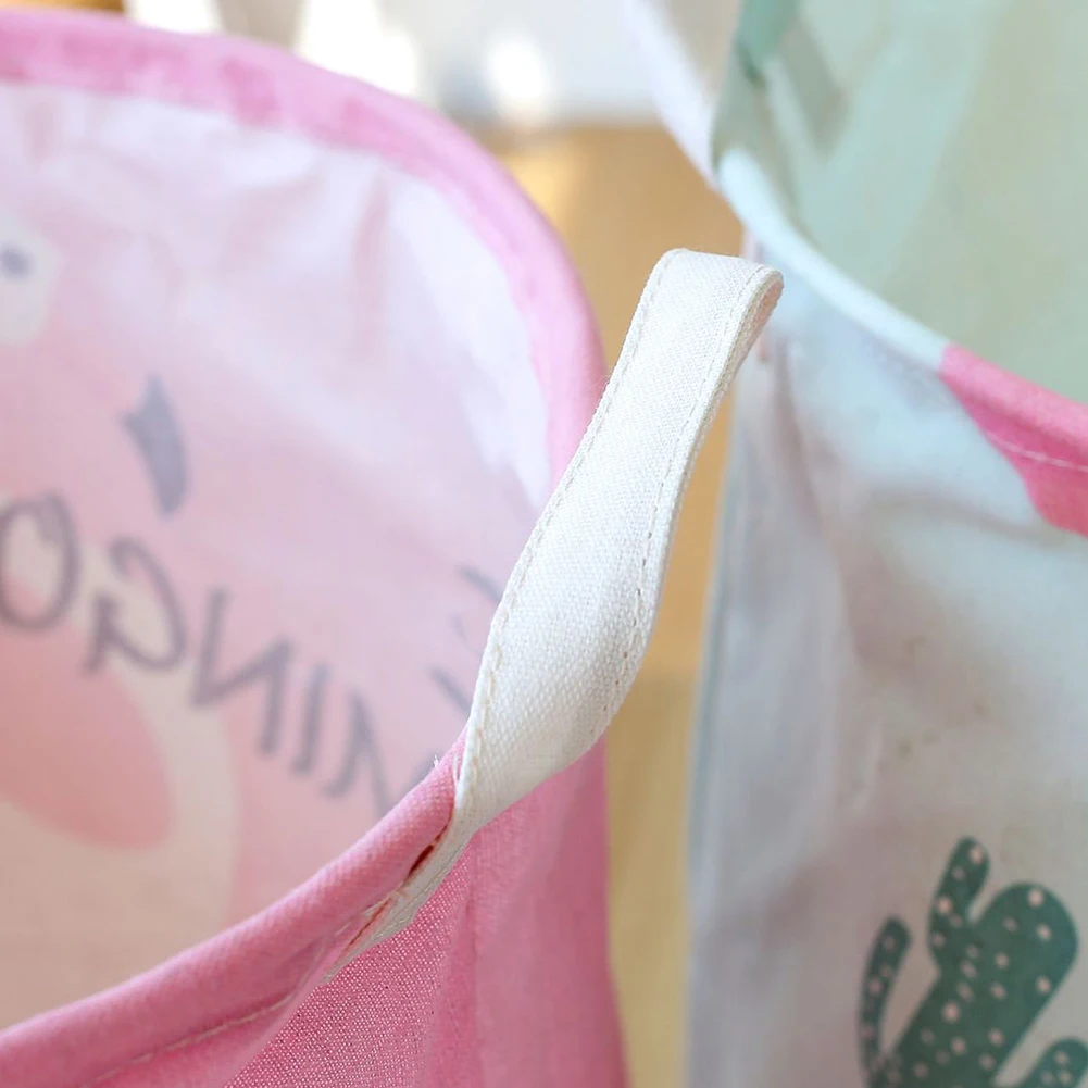 Портативный фламинго хлопок белье корзина для белья грязная одежда хранения стиральная сумка