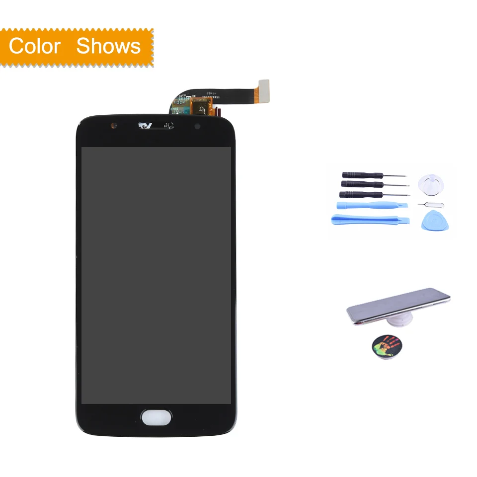5," для Motorola Moto G5S ЖК-дисплей сенсорный экран дигитайзер сенсор полный ЖК-дисплей в сборе XT1791 XT1792 XT1794 XT1795 XT1797 - Цвет: black with gift