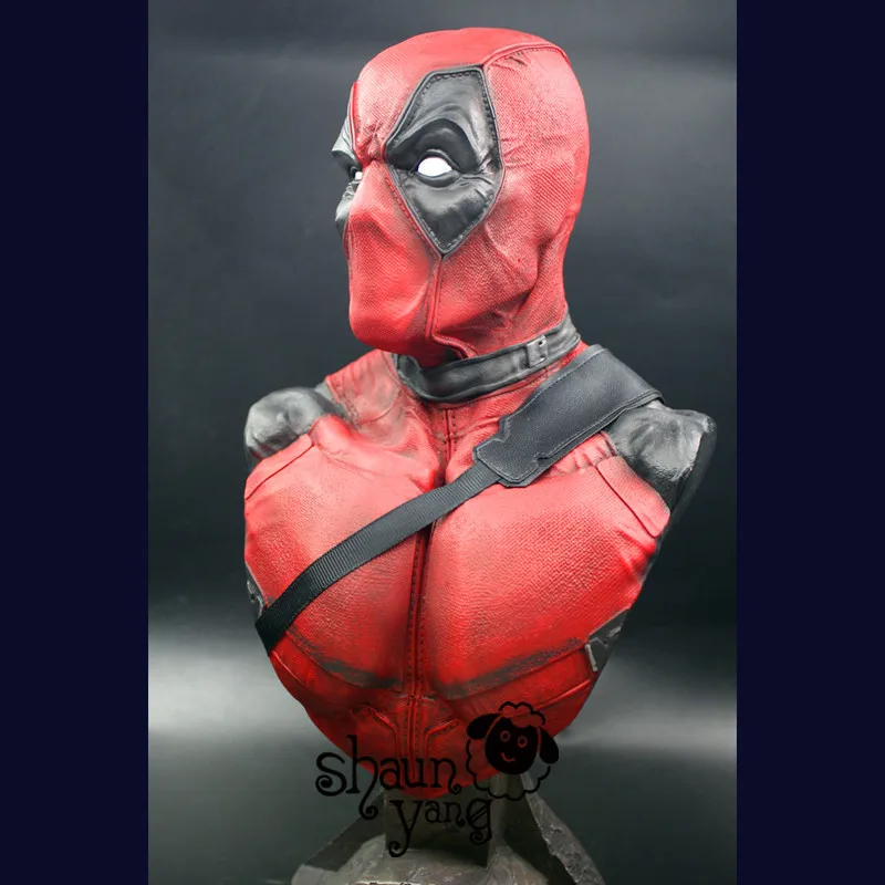 

Cool ! 1 :3 Deadpool model bust 33cm two colors choose Large Decoration Chest Imitation Metal Resin Hand birthday holiday gifts