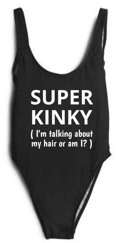 Super Kinky Women Fashion Grunge Tumblr Swimwear Swimsuit Bodysuit