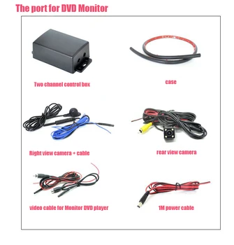 

3in1 CCD HD Car backup rear view reverse camera + car right view camera + Combiner control box