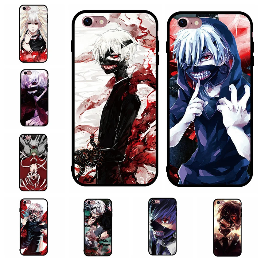 Силиконовый чехол YAZHYUJE для iPhone X 8 5 S SE 7 Plus 6 6S с рисунком Tokyo Ghoul черный мягкий ТПУ