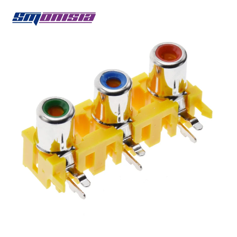 500pcs AV-8.4-13 3 Hole Lotus Socket AV Plug Audio RCA Female Jack Connector | Обустройство дома