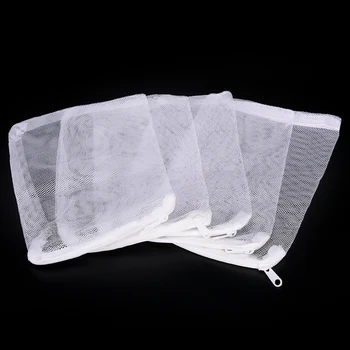 

10pcs Aquarium Pond Filter Net Bag White Aquarium Mesh Bag For Bio Ball Carbon Media Ammonia Aquarium Fish Tank Isolation Bag