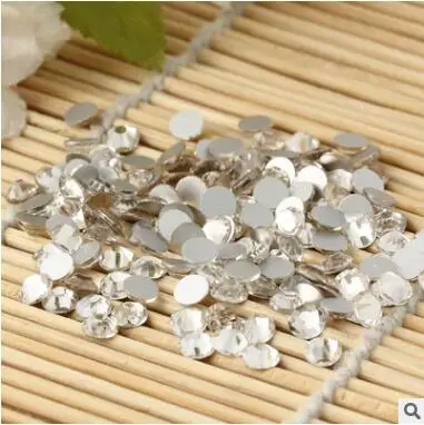 

1440pcs/pack Min.$15 (Mixed Order) Flat Bottom back Glass Rhinestones nail white accessories Cell Phone Case DIY Decoration