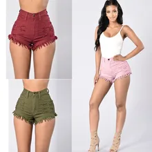 Горячая Распродажа! Эластичные джинсы Mujer модные женские туфли летние высокая талия рваные джинсы пляжные брюки для девочек сексуальные джинсовые шорты 3,19