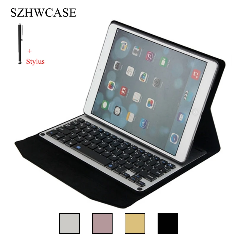 

For iPad Air 2 Wireless Bluetooth Keyboard Case For iPad Air 2 Tablet Flip Leather Stand Cover Capa Fundas+Stylus
