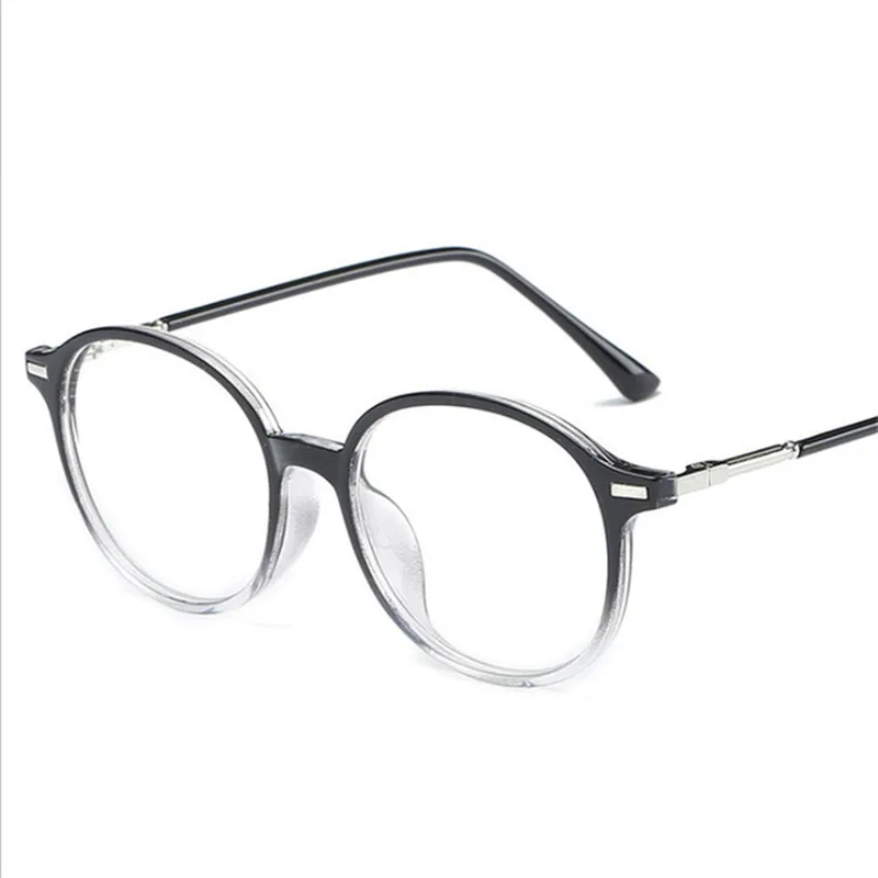 Oulylan, круглые очки, оправа для мужчин и женщин, металлическая оптическая оправа, Ретро стиль, прозрачные очки для близорукости, унисекс, компьютерные оправы для очков - Цвет оправы: CLEAR