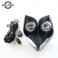 WOLFIGO 1 Set Clear Lens Fog Lights with Bezel Wiring Switch Relay 622576W80A NI1038134 for Nissan Versa Sunny 2015 2016 2017