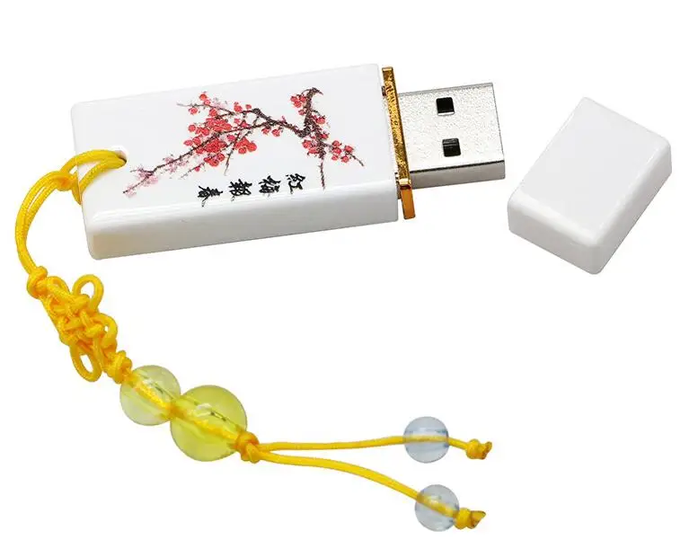 Ретро китайский фарфоровый пластиковый usb флеш-накопитель керамический Подарочный флеш-накопитель 4 ГБ 8 ГБ 16 ГБ 32 ГБ 64 ГБ Флешка usb флешка флэш-диск - Цвет: 10