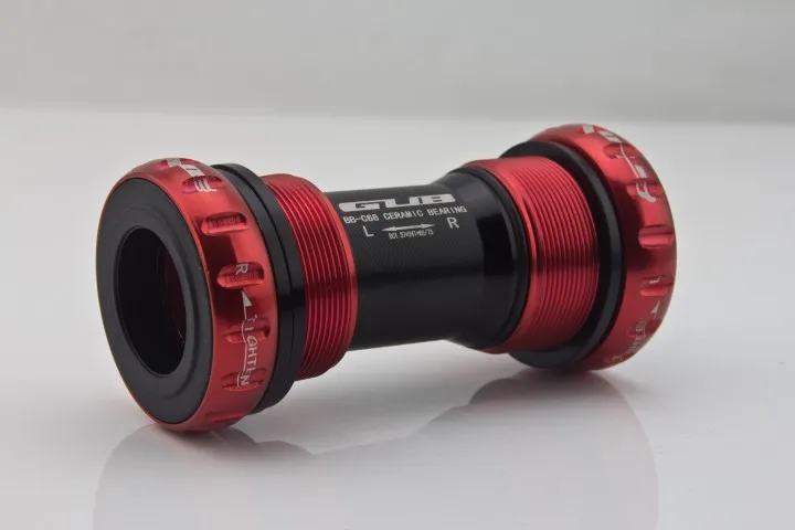 red GUB C-68 Керамика BB C68 каретка подшипник 68/73 мм BSA1.3" x24T для Shimano диаметра окружности болтов(подшипник MTB руль для шоссейного велосипеда велосипед BB Запчасти - Цвет: red