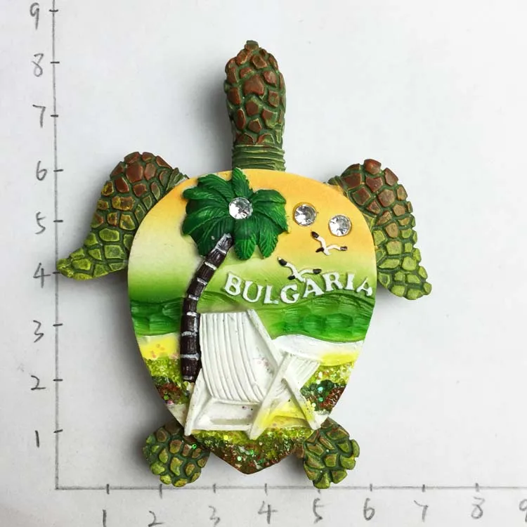 Европа Черное море Полный 3D болгарийская черепаха магнит на холодильник сувенир домашнее украшение аксессуары